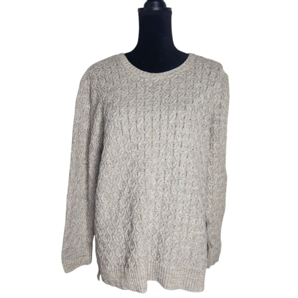 Jeanne Pierre Cable Knit Cream Sweater